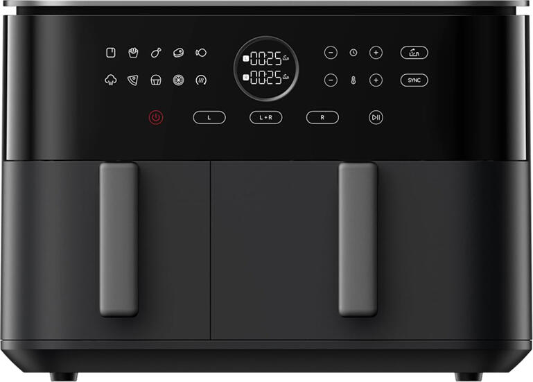 Xiaomi Dual Zone Air Fryer MAF-D1001, 10L Capacity (3.5L + 6.5L), 2700W, 6-in-1 Smart Sync, 360 Hot Air Circulation, Black