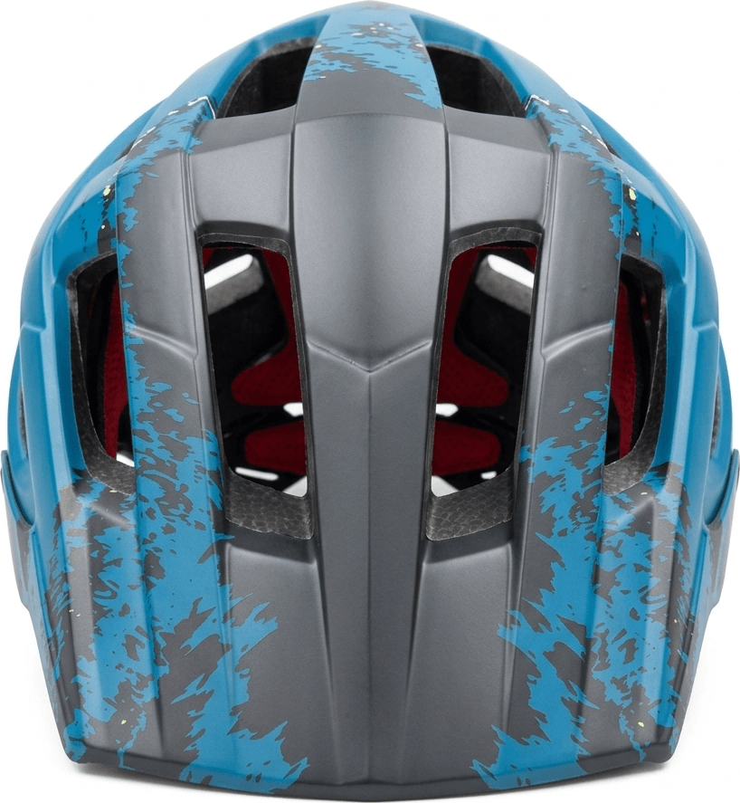 Greenroad Arctic Strike MTB BMX Helmet, Deep Green Teal Splatter Graphic, Optimized Ventilation and Extended Rear Protection for Urban Electric Scooters