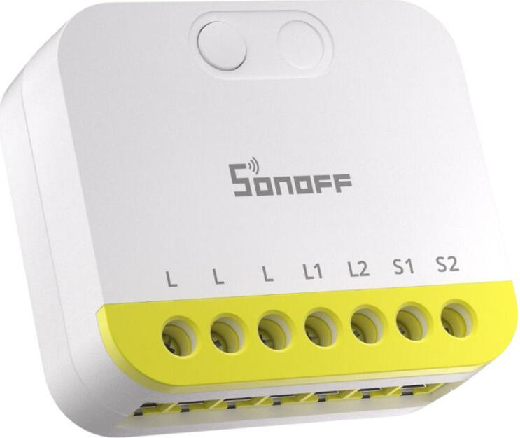 Sonoff MINI-ZB2GS-L MINI DUO-L 2-Gang Zigbee 3.0 Smart Switch, No Neutral Required, 100-240V AC, 8A per Channel, White Polycarbonate, 45x39.4x16.8mm