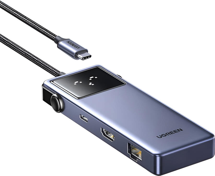 UGREEN HUB 7in1 Type-C to 1*HDMI 4K@60Hz + 2*USB-A 3.0 + 1*USB-A 2.0 + 1*USB-C + LAN 100W PD | CM888, Space Gray