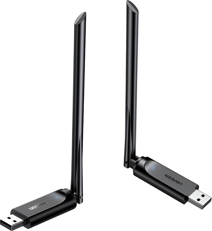 UGREEN CM496 Dual Band USB Wi-Fi Adapter, AC633 Mbps Wireless Network Dongle with 6dBi High-Gain External Antenna, USB 2.0, Windows & Linux Support