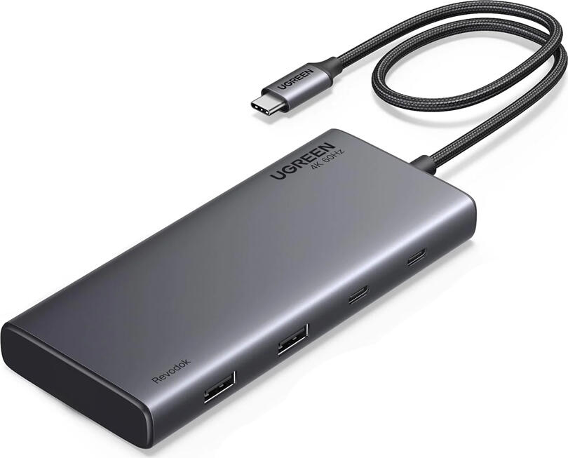 UGREEN HUB 8in1 USB-C to 2*HDMI 4K@60Hz + DP + 2*USB-A 3.2 + 2*USB-C 3.2 + PD 100W | CM639