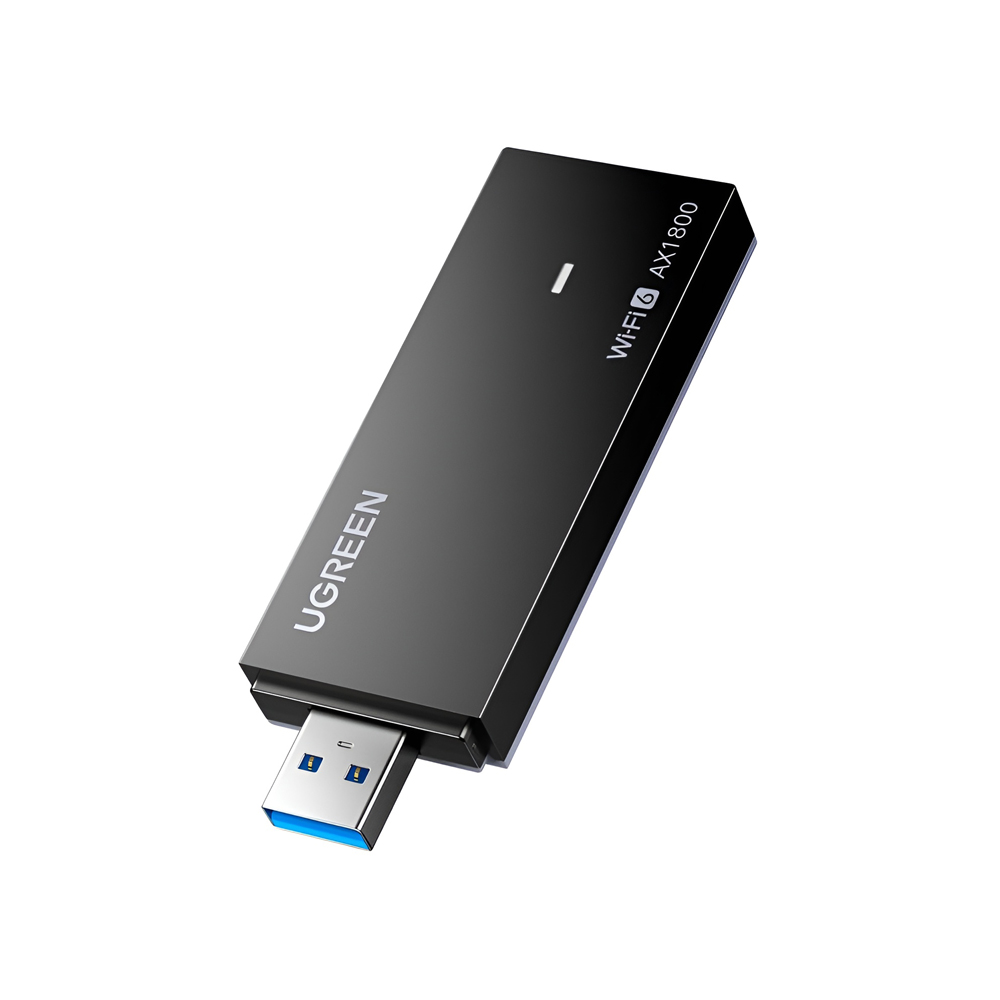 Adaptor USB 3.0 Wi-Fi 6 UGREEN CM499 Dual-Band, AC1800 Mbps (1201Mbps 5GHz, 574Mbps 2.4GHz), MU-MIMO, OFDMA, WPA3, Mod Station si AP, Windows 11/10