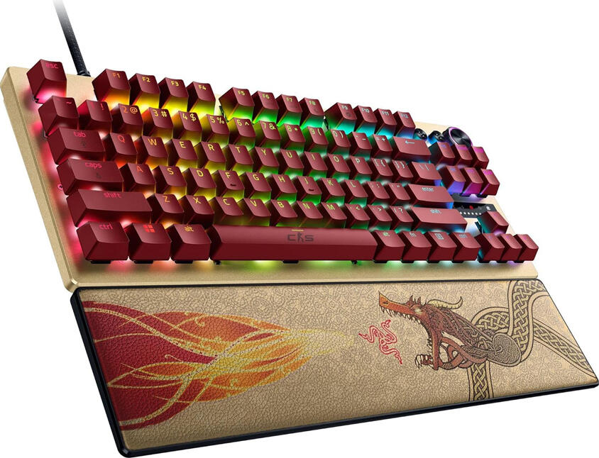Tastatura Gaming Razer Huntsman V3 Pro Tenkeyless TKL Editia Counter-Strike 2, Switch-uri Analog Optical Gen-2, Rapid Trigger, Snap Tap, 8000Hz, PBT