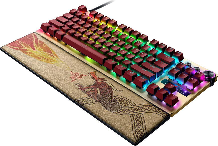 Tastatura Gaming Razer Huntsman V3 Pro Tenkeyless TKL Editia Counter-Strike 2, Switch-uri Analog Optical Gen-2, Rapid Trigger, Snap Tap, 8000Hz, PBT