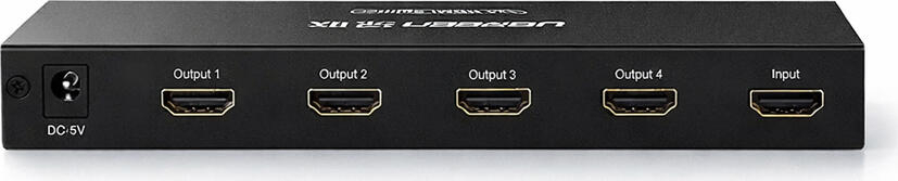 Splitter HDMI UGREEN CM620 1x4, 4K Ultra HD @ 30Hz, HDMI 1.4, HDCP 1.4, 10.2Gbps, Suporta DTS, Dolby TrueHD, LPCM 7.1, Plug and Play, Negru