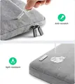 UGREEN LP437 Laptop Sleeve Bag, 15.6" Max Laptop Size, Adjustable Shoulder Strap, Water-resistant 900D Polyester Oxford Fabric, Shock-absorbing PE Foam, Soft Velvet Lining, Accessory Pockets, Gray