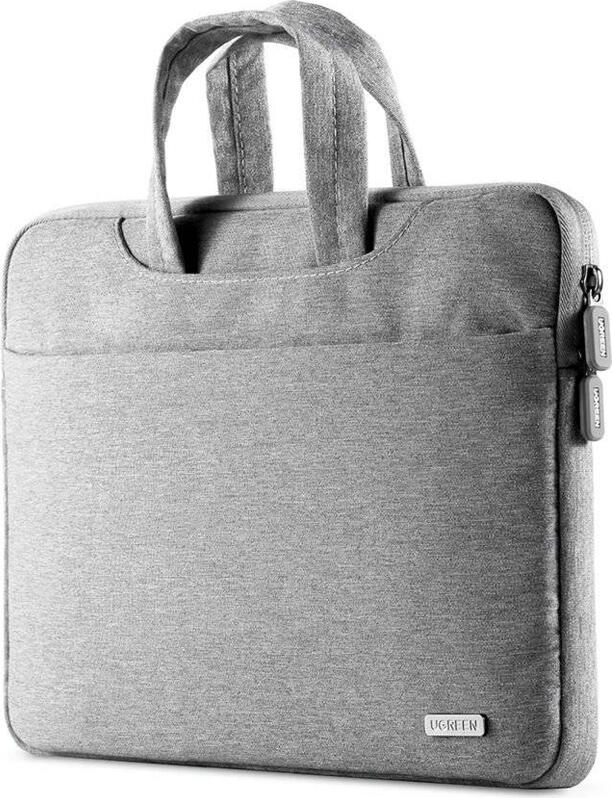 UGREEN LP437 Laptop Sleeve Bag, 13.9 inch, Water-resistant 900D Polyester Oxford Fabric, Shock-absorbing PE Foam, Soft Velvet Lining, Accessory Pockets, Gray
