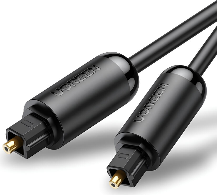 UGREEN AV122 Toslink Optical Audio Cable 2m S/PDIF Male to Male 24K Gold-Plated Dolby 7.1 Surround Sound for TV Soundbar Game Console Home Theater