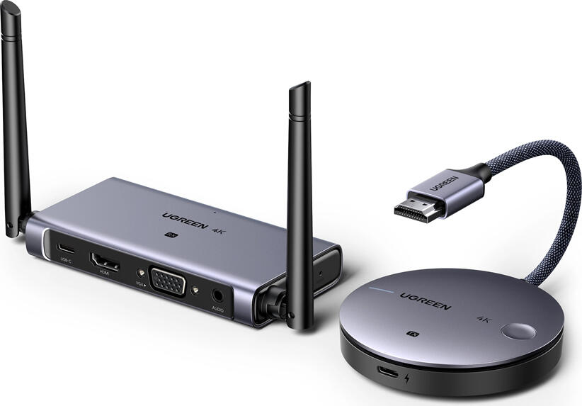 UGREEN Wireless HDMI Transmitter and Receiver 50M (4K@30Hz) | CM586, Gray