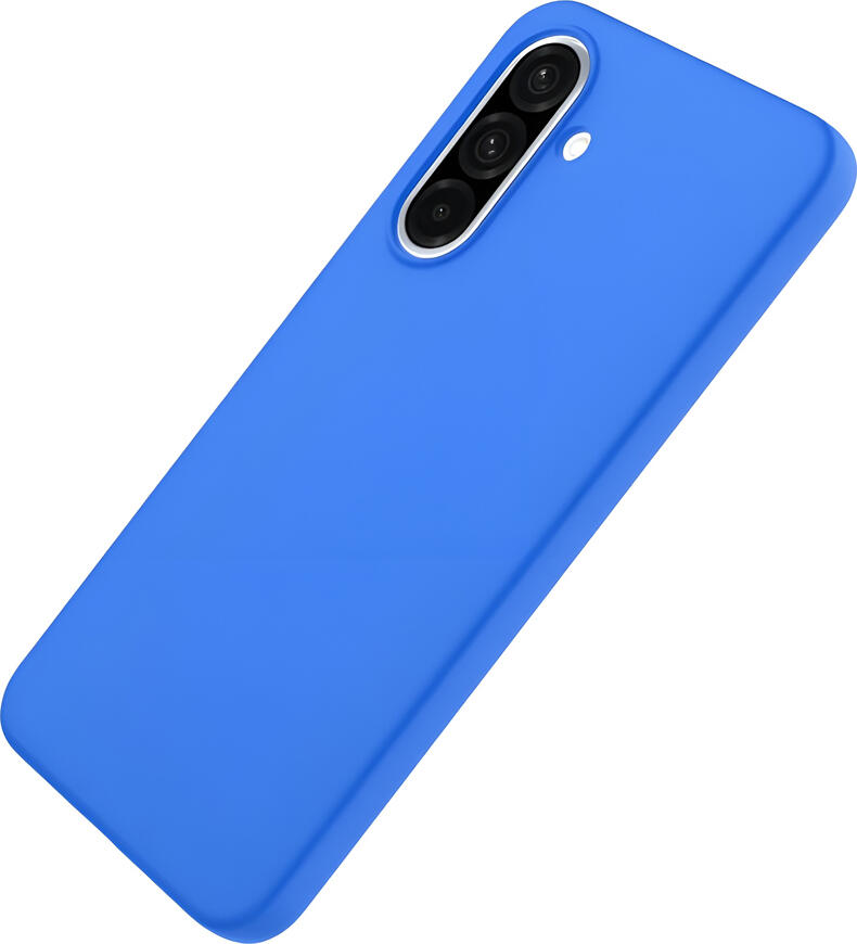 WOO Case for Samsung Galaxy A37 5G Shockproof Hybrid Liquid Silicone and TPU Slim Fit Back Cover, Blue, with Microfiber Lining and Anti-Fingerprint Matte Finish