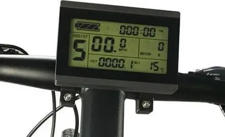 Display LCD 3 Inch pentru Biciclete Electrice, Ecran cu Iluminare Din Spate, Rezistent la Apa, Monitor de Viteza, Baterie si Nivel Asistenta Pedala