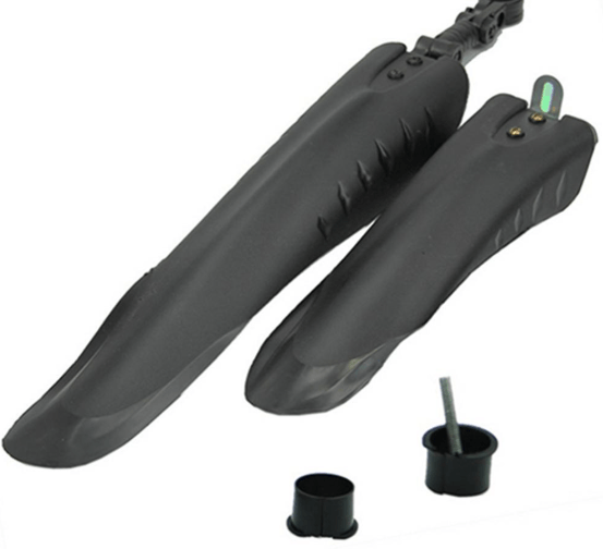 Plastic Bicycle Fenders Mudguards Set for City and Mountain Bikes, Lightweight Corrosion-Resistant Front and Rear Splash Guards with Aerodynamic Vents, Black