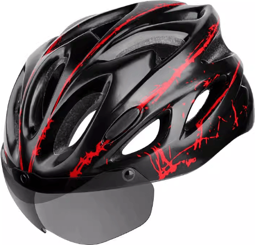 Cască p-u bicicliști + ochelari - Piese/Accesorii > Echipament de protecție