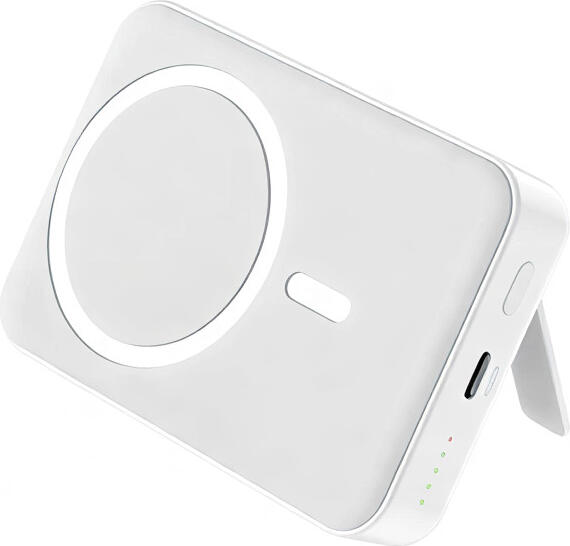 Foneng Power Bank Foldable Kickstand Magnetic Wireless 10000 mAh, 15W+ PD20W, White