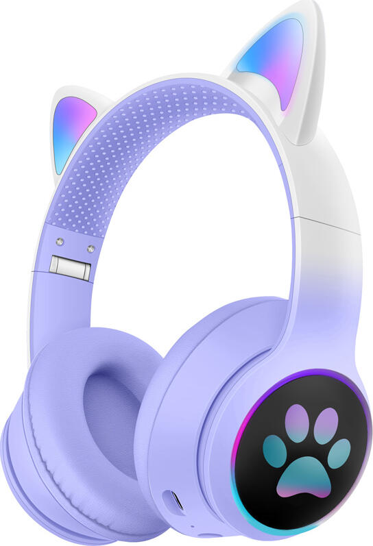 Musen Wireless Kids Headphones on ear LK-029 (Cat Ears), Purple