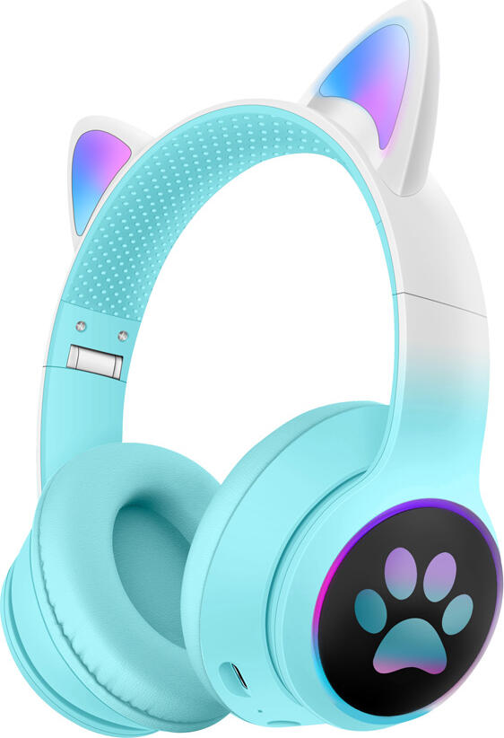 Musen Wireless Kids Headphones on ear LK-029 (Cat Ears), Turqoise