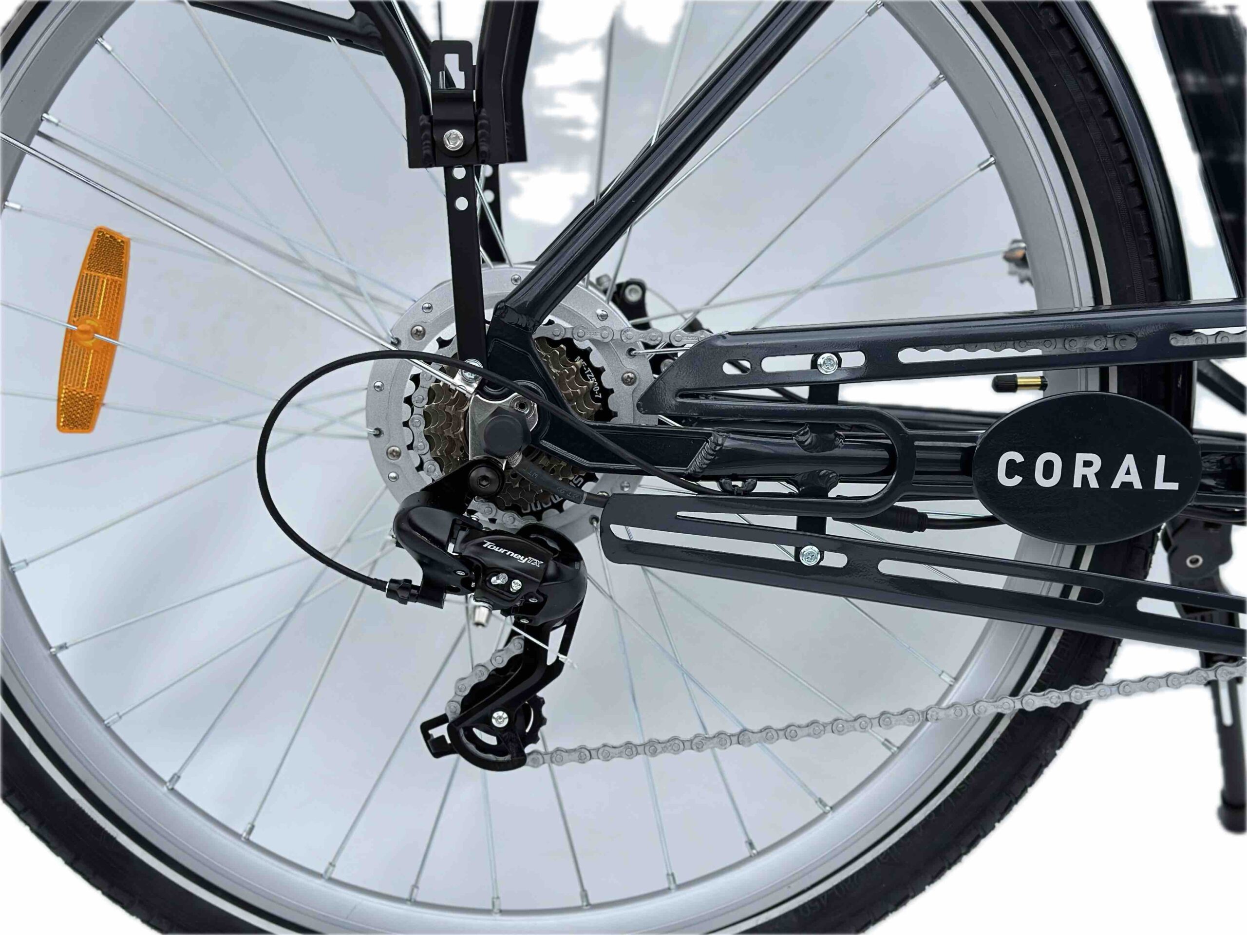 Bicicleta Electrica de Oraș Coral (UA), Motor 500W, Baterie 36V 12.5Ah, Cadru Aluminiu Step-through, Componente Shimano, L-TWOO A2, Urban
