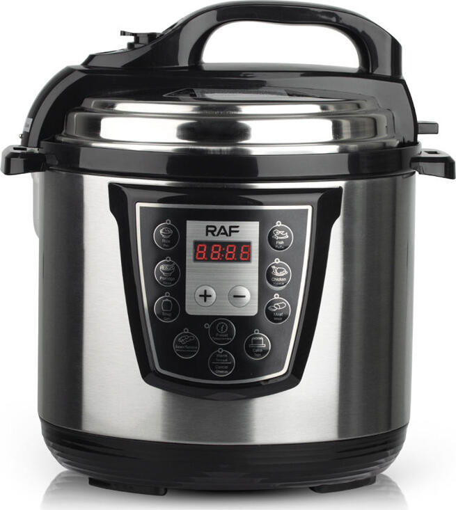 Raf R.177 Electric Pressure Cooker Multicooker, 6L Capacity, 1000W, 13 Intelligent Programs, Non-stick Aluminium Pot, 24h Timer, Steel Housing