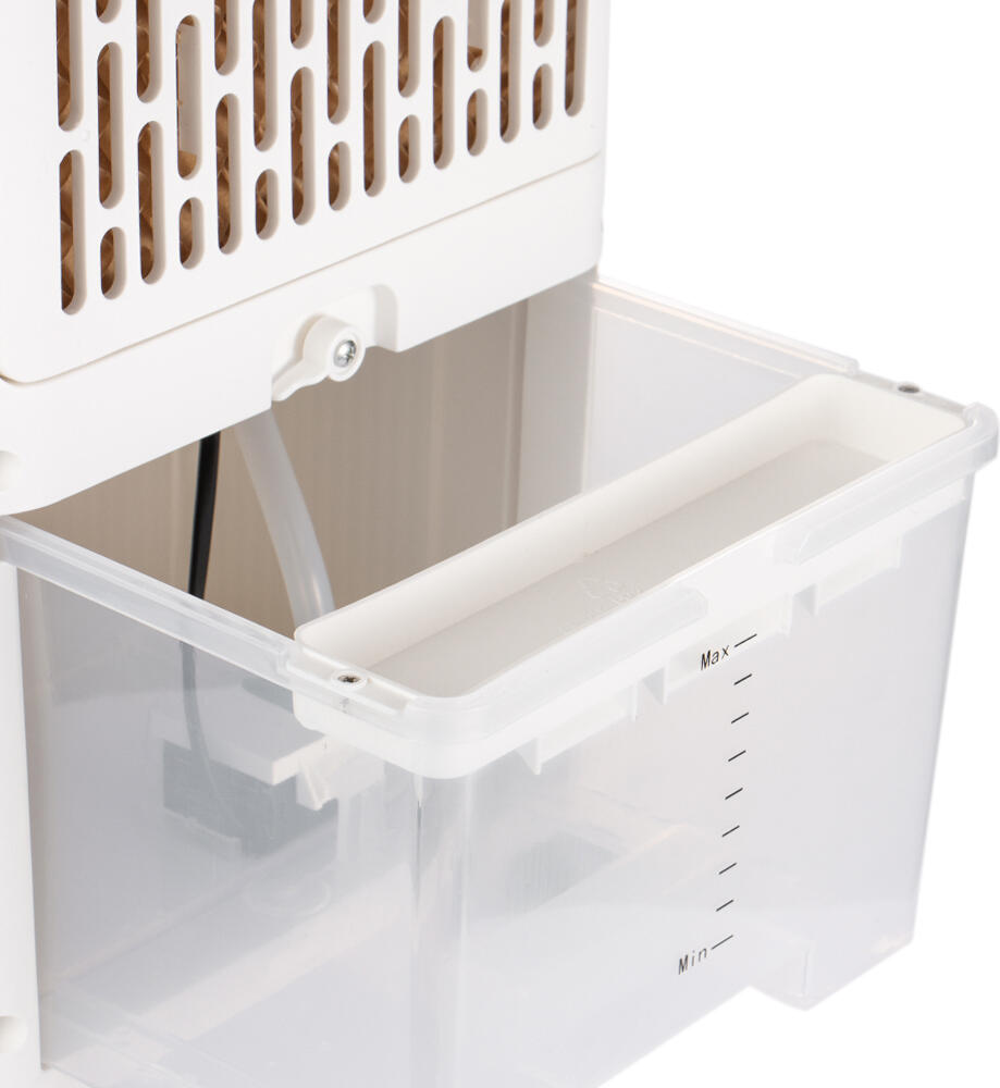 Raf R.943 Evaporative Air Cooler and Humidifier, 7L Removable Water Tank, 65W, 3 Fan Speeds, ABS Material, White, with Washable Filter and Castors