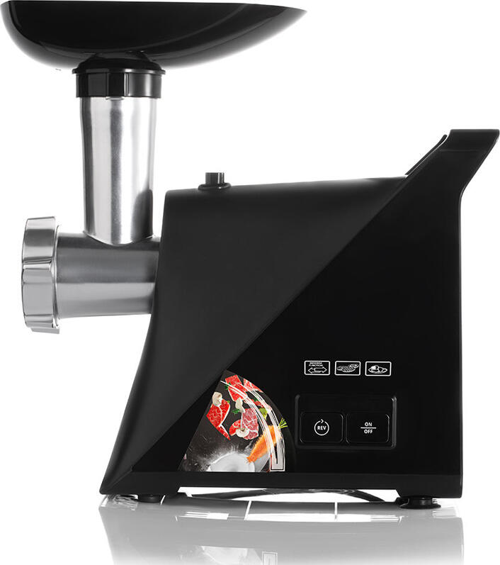 Masina de tocat carne Raf R.3364 1000W, Motor Aluminiu 1.3 HP, Cutite Inox, Carcasa Plastic ABS, cu Accesorii pentru Salamuri si Kubbe, Negru