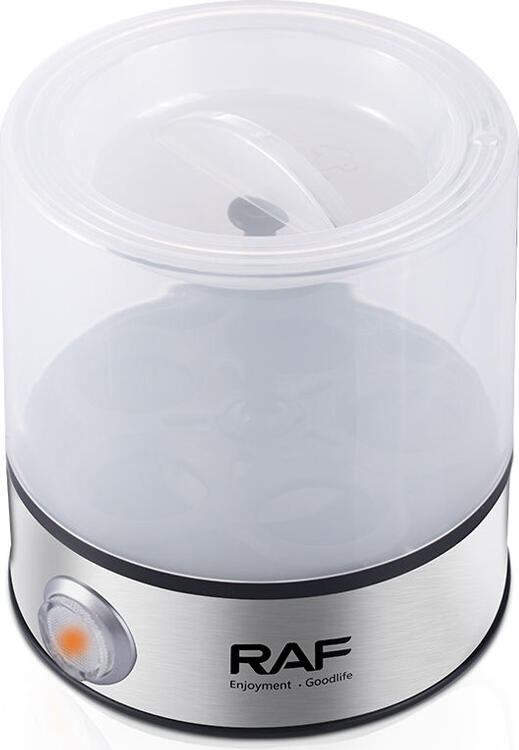 Raf R.0067 Electric Egg Boiler, 210W Egg Cooker, Capacity up to 6 Eggs, Auto Shut-off, Overheat Protection, Stainless Steel and ABS Plastic, White