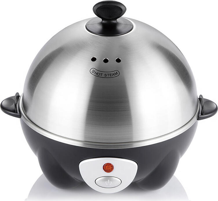 Raf R.0072 Electric Egg Boiler 360W, 0.7L Capacity for 7 Eggs, Stainless Steel and ABS, Rapid Heating, Silver