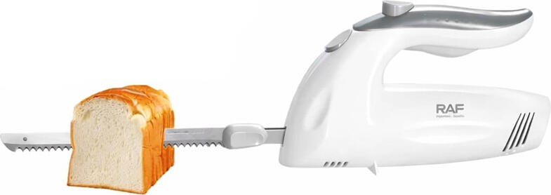 Raf R.32000 Electric Slicing Knife 150W, ABS Plastic, Removable Blades, Double Safety System, Low Noise, for Bread and Meat, with Carving Fork