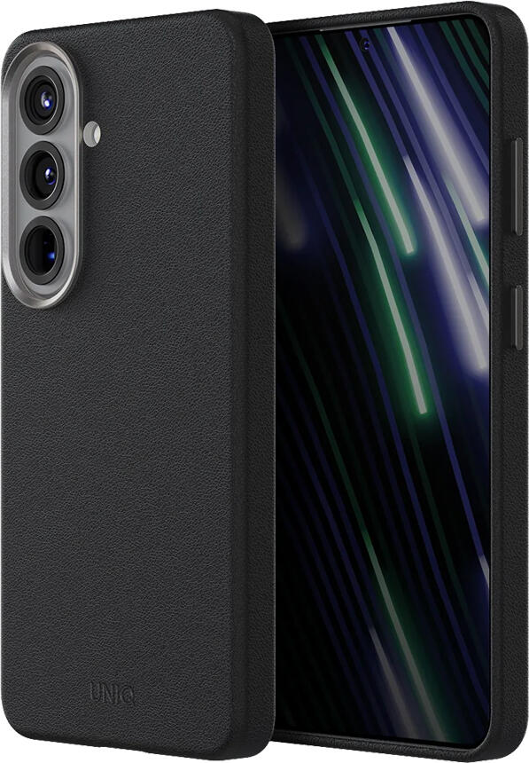 Uniq Magclick Hybrid Lyden Case for Samsung Galaxy S26, Eco-Leather Back, Shock-Resistant Hybrid Frame, Integrated Magnetic Technology