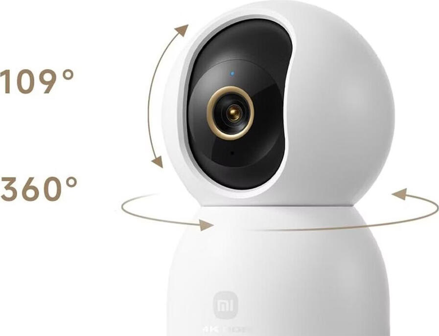 Xiaomi Smart Camera C701 4K Ultra HD 8MP Indoor Security Camera, 360 Degree Pan-Tilt, AI Human and Pet Tracking, IR Night Vision, Dual-Band Wi-Fi, White