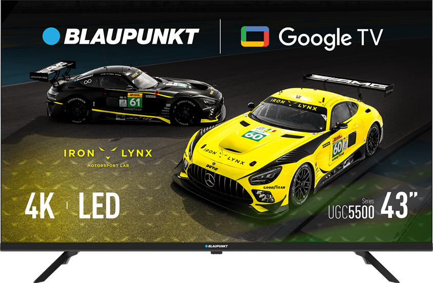 Televizor Smart Blaupunkt 43UGC5500 43" 4K Ultra HD LED, Google TV, ARM Cortex-A55 Quad-Core, 2GB RAM, 8GB ROM, WiFi, Bluetooth, 3x HDMI, 2x USB, 109 cm