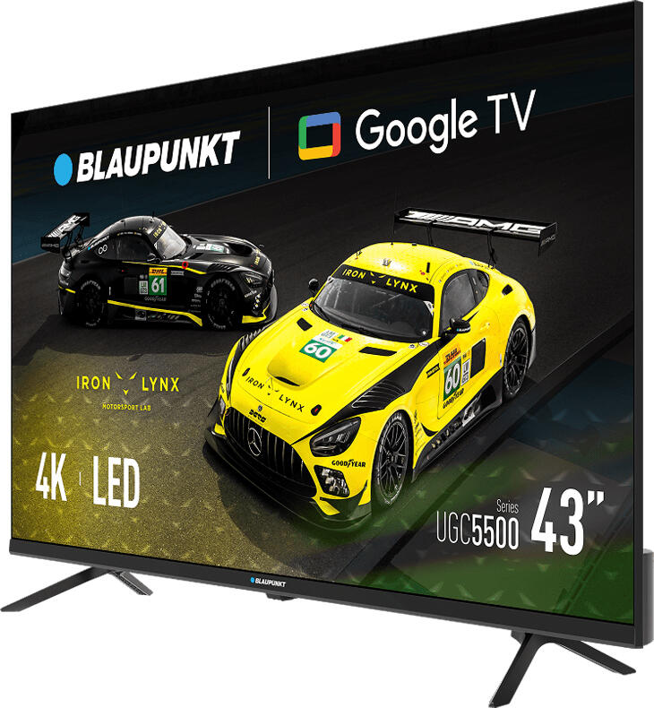 Televizor Smart Blaupunkt 43UGC5500 43" 4K Ultra HD LED, Google TV, ARM Cortex-A55 Quad-Core, 2GB RAM, 8GB ROM, WiFi, Bluetooth, 3x HDMI, 2x USB, 109 cm