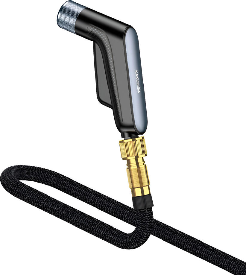 KAKUBIGA KSC-1517 High Pressure Car Wash Water Gun with 5-15m Telescopic Explosion-Proof Hose, Adjustable 180 Degree Nozzle, ABS and Aluminum Alloy