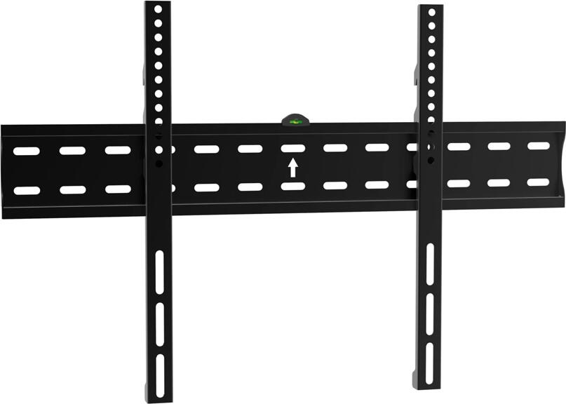 Serioux TV814B Fixed TV Wall Mount for 32-70 Inch Screens, VESA 600x400mm, Max Load 40kg, Slim 23mm Profile with Integrated Bubble Level, Black Metal