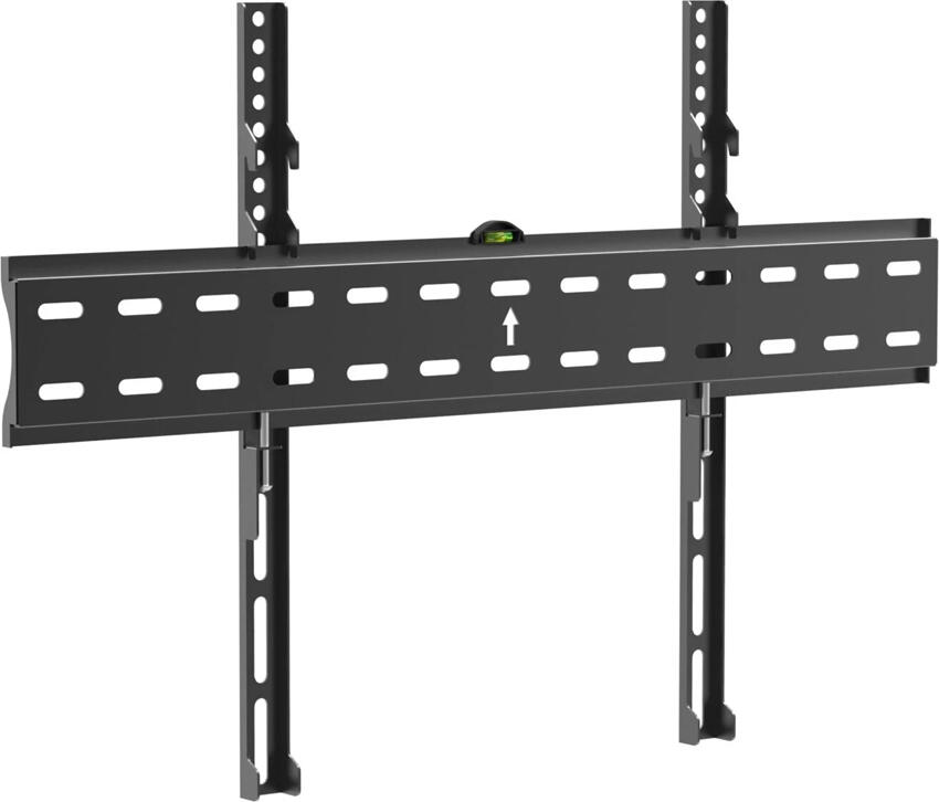 Serioux TV814B Fixed TV Wall Mount for 32-70 Inch Screens, VESA 600x400mm, Max Load 40kg, Slim 23mm Profile with Integrated Bubble Level, Black Metal