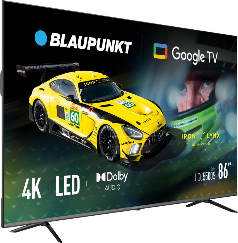 Televizor Smart Blaupunkt 86UGC5500 86 inch 4K Ultra HD LED, Google TV, ARM Cortex-A55 Quad-core, 2GB RAM, 8GB ROM, HDR, Dolby Audio, Wi-Fi, Bluetooth