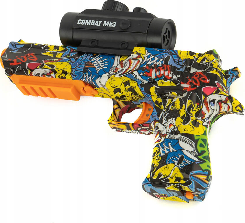 NO Brand Electric Gel Water Gun Toy Blaster Model 699-3, Black (2 pcs in set)