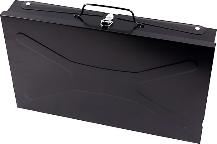 TopMag M3IN1BBQGSM Grill si Afumator Multifunctional 3-in-1, Gratar Portabil din Otel cu Cos Cromat, Dimensiuni 440x220x260 mm, Negru