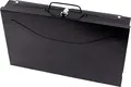 TopMag M3IN1BBQGSM Grill si Afumator Multifunctional 3-in-1, Gratar Portabil din Otel cu Cos Cromat, Dimensiuni 440x220x260 mm, Negru