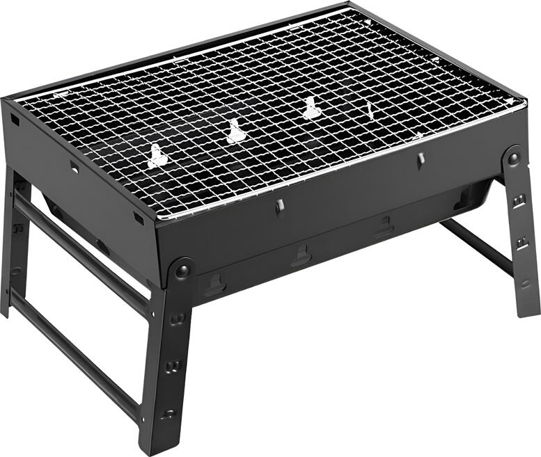 NO Brand Outdoor Charcoal BBQ Grill, Large Steel TL372, Black