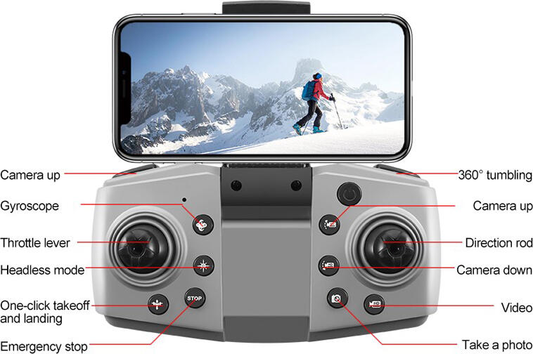 L88 Brushless Motor Drone Quadcopter with Dual HD Cameras 50x Zoom, Optical Flow Positioning, WiFi FPV, 360 Rotation, 150m Range