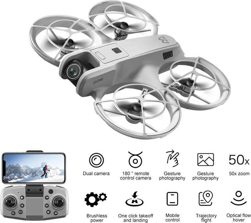 L88 Brushless Motor Drone Quadcopter with Dual HD Cameras 50x Zoom, Optical Flow Positioning, WiFi FPV, 360 Rotation, 150m Range