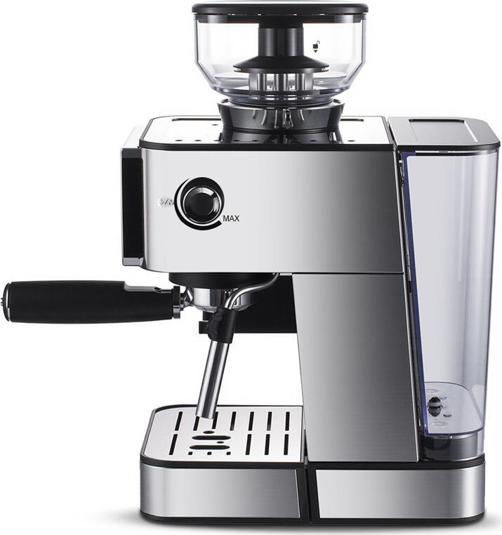 aparat de cafea espresso semi-automat Raf R.0206, 1600W, 20 Bar, Boiler Dublu, Control PID, Rasnita Integrata, Rezervor 1.8L, Ecran Tactil 7 inch, Inox