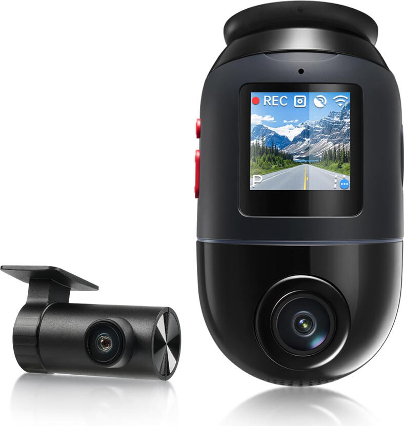 70Mai Smart Dash Cam Omni 4K X800-2 + Rear Camera, 128GB, Black