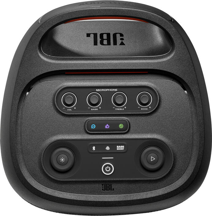 JBL Partybox 720 Portable Party Speaker, 800W RMS, Bluetooth 5.4, Integrated Lightshow, Splashproof, Bass Boost, 32Hz-20kHz, Black