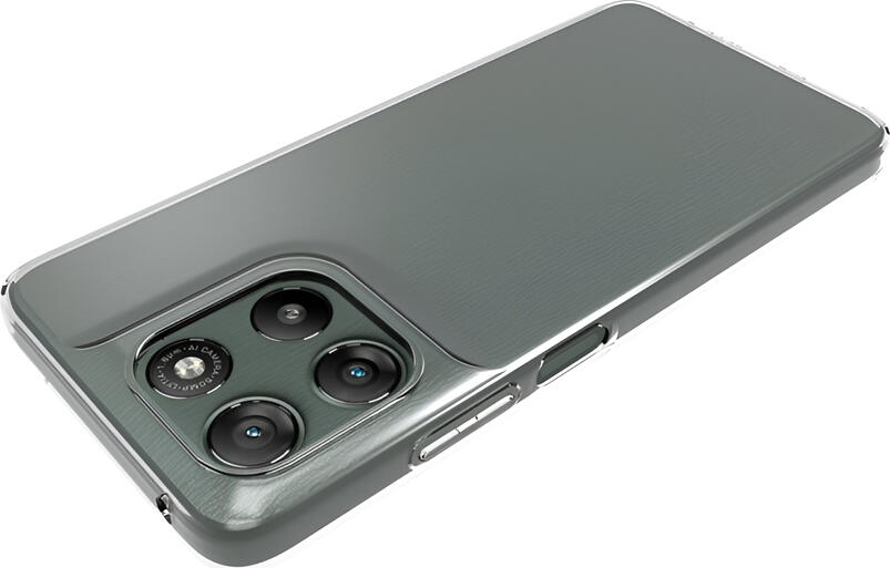 WOO Clear Soft TPU Case for Motorola G67 5G, Transparent Flexible Shock-Resistant Protective Cover with Anti-Slip Grip and Raised Edges