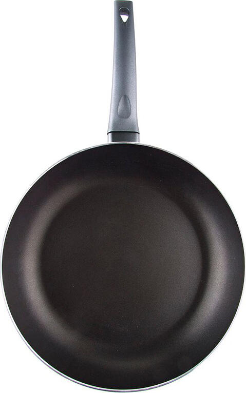 Ambition Graphite Aluminium Frying Pan 30 cm, Ilag Basic Swiss Non-Stick Coating, Induction Compatible, Soft Touch Handle, Gray