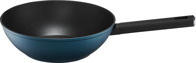 Ambition, Wok, Azzuro, 26 Cm, Qualum Basic Coating, Aluminium