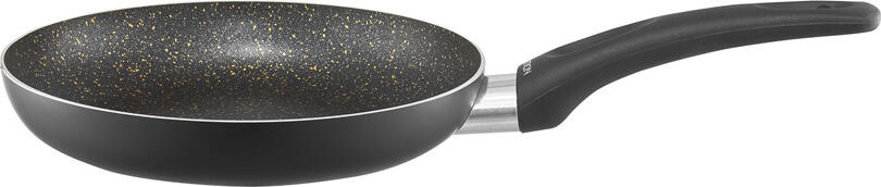 Ambition Oro Qualum Basic Stone Edition Frying Pan, 30 cm, Non-Stick Aluminium, Induction Compatible, Oven Safe to 180C, Stone Texture with Gold Particles