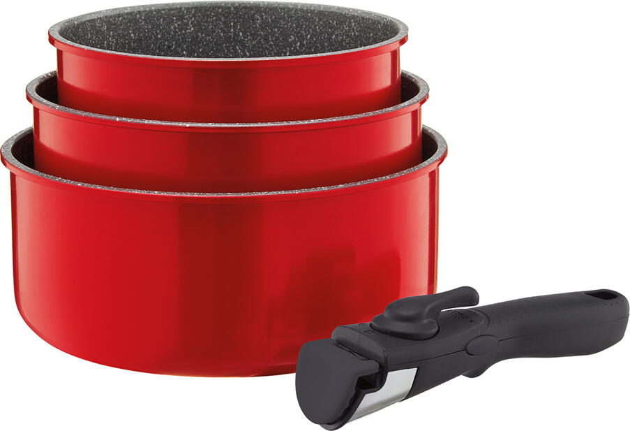 Ambition, Set Of 3 Pots With Removable Handle, Jasper, 16, 18, 20 Cm, Aluminium